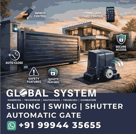 Global System Gate Automation system in Nagercoil